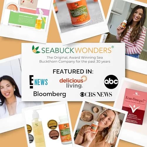 SeabuckWonders Organic Sea Buckthorn Oil, Omega-7 Complete, 180 Softgels | Supports Skin & Immunity thumbnail 8