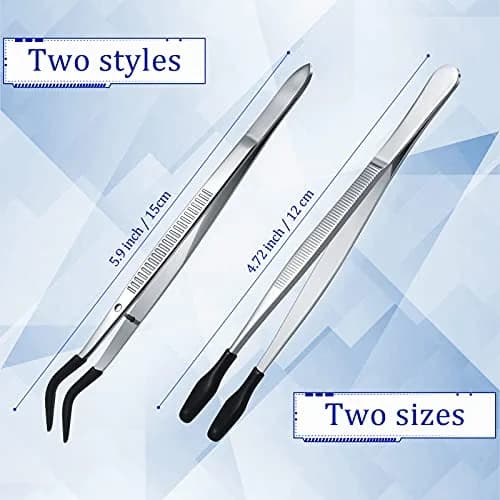 Honoson Rubber Tipped Tweezers PVC Silicone Tip, Black | Safe, Durable, Multi-Purpose (70-120 chars) thumbnail 7