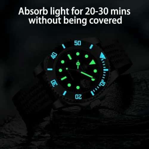 ADDIESDIVE Men's Quartz Diver Watch 41mm Green Dial | Water Resistant 200M Stainless Steel thumbnail 3