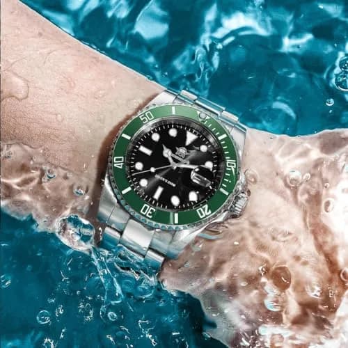 ADDIESDIVE Quartz Steel Watch for Men Diver 41mm | 200M Water Resistance, Luminous Dial, Unidirectional Bezel thumbnail 7