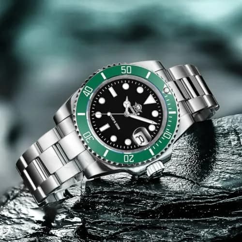 ADDIESDIVE Quartz Steel Watch for Men Diver 41mm | 200M Water Resistance, Luminous Dial, Unidirectional Bezel thumbnail 8