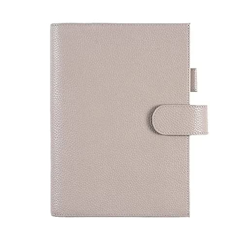 Moterm Leather A5 Planner Cover Fits Hobonichi Cousin, Stalogy & Midori MD | Pebbled-Taupe, 21cm (9") thumbnail 1