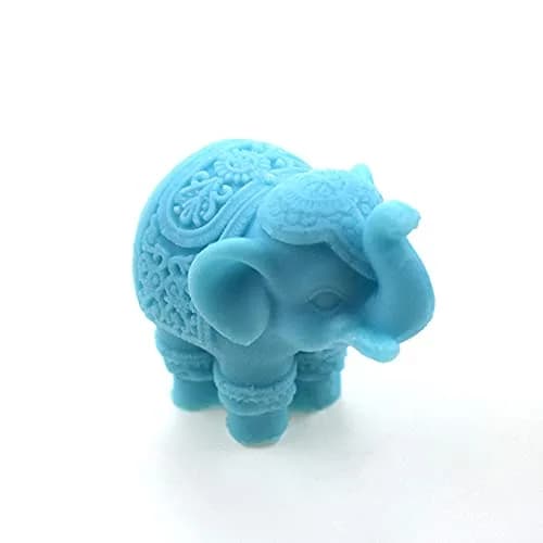 Oren Turkey 3D Elephant Silicone Mold | Food & Soap Safe, Pink, 7.5x6.2x4.3cm thumbnail 2