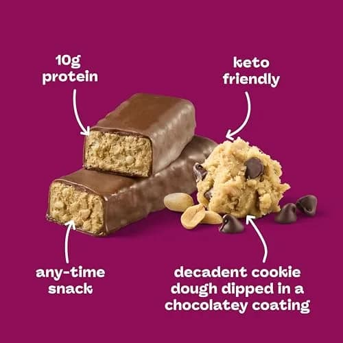 think! Delight Protein Bars, Chocolate Peanut Butter Cookie Dough, 10 Count | Keto Friendly, 10g Protein, Low Sugar thumbnail 4