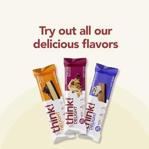 think! Delight Protein Bars, Chocolate Peanut Butter Cookie Dough, 10 Count | Keto Friendly, 10g Protein, Low Sugar thumbnail 7