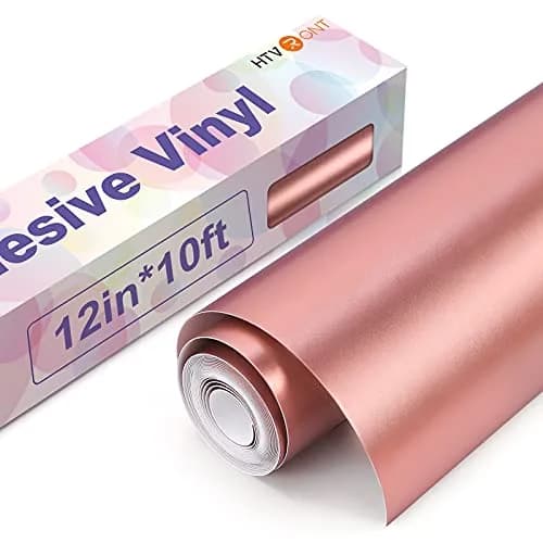 HTVRONT Matte Metallic Rose Gold Permanent Vinyl Roll 30cm x 3.05m (12" x 10FT) - main product image