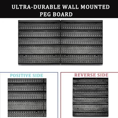 MULSAME Wall Mounted Storage Bins Parts Rack 25.2"x16.2" | Garage Organizer with 4 Colors thumbnail 5