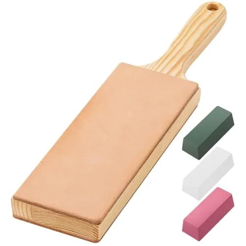 Angerstone Oversize Double Sided Leather Strop Kit (3" Knife Leather) | Razor Sharp Knives & Woodcarving Tools thumbnail 1