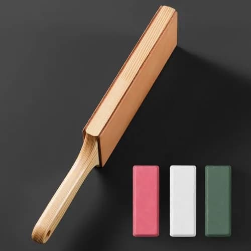 Angerstone Oversize Double Sided Leather Strop Kit (3" Knife Leather) | Razor Sharp Knives & Woodcarving Tools thumbnail 4
