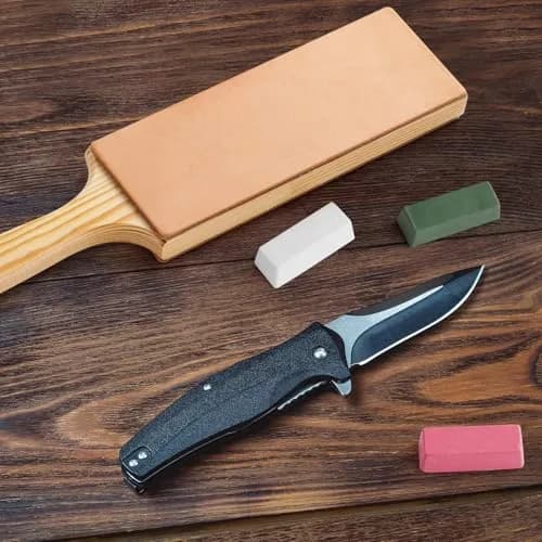 Angerstone Oversize Double Sided Leather Strop Kit (3" Knife Leather) | Razor Sharp Knives & Woodcarving Tools thumbnail 5