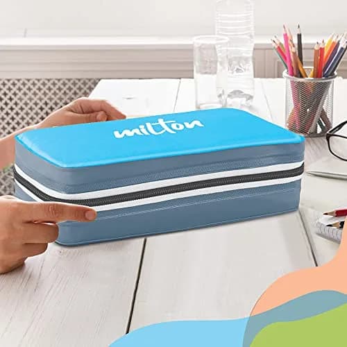 Milton Mini Lunch Tiffin 280 ml Cyan | Leakproof & Insulated for Office & Outdoors thumbnail 7