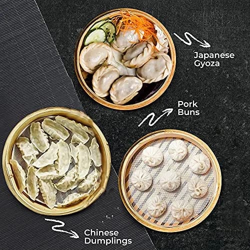 BuRuiJi 8Pcs Round Silicone Steamer Liners 28cm (11 x 11 inch) | Non-Stick Mesh for Dim Sum & Baking thumbnail 7