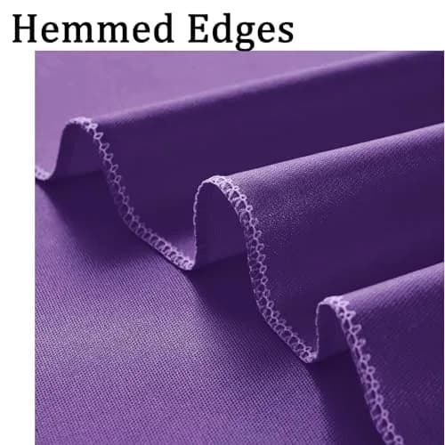 NSSONBEN 10ft x 10ft Wrinkle Free Purple Backdrop Curtain for Parties | Polyester Photography Background thumbnail 4