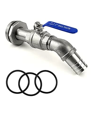 QWORK 2" Stainless Steel Drum Faucet with 1-1/4" Outlet & EPDM Gasket | Leak-Resistant Barrel Valve for 55 Gallon Drums thumbnail 1
