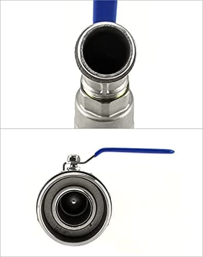 QWORK 2" Stainless Steel Drum Faucet with 1-1/4" Outlet & EPDM Gasket | Leak-Resistant Barrel Valve for 55 Gallon Drums thumbnail 5