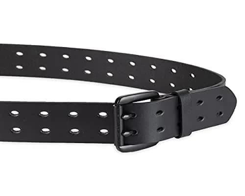 Levi's Women's Perforated Fully Adjustable Belt with Double Prong Buckle, Black, Large (1.38 inch / 3.5 cm wide) thumbnail 3