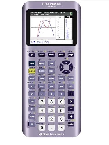 Texas Instruments TI-84 Plus CE Python Enhanced Graphing Calculator with Software, Iris/Purple - main product image