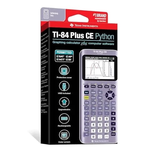 Texas Instruments TI-84 Plus CE Python Enhanced Graphing Calculator, 2.8-inch Display | 220V Compatible thumbnail 6