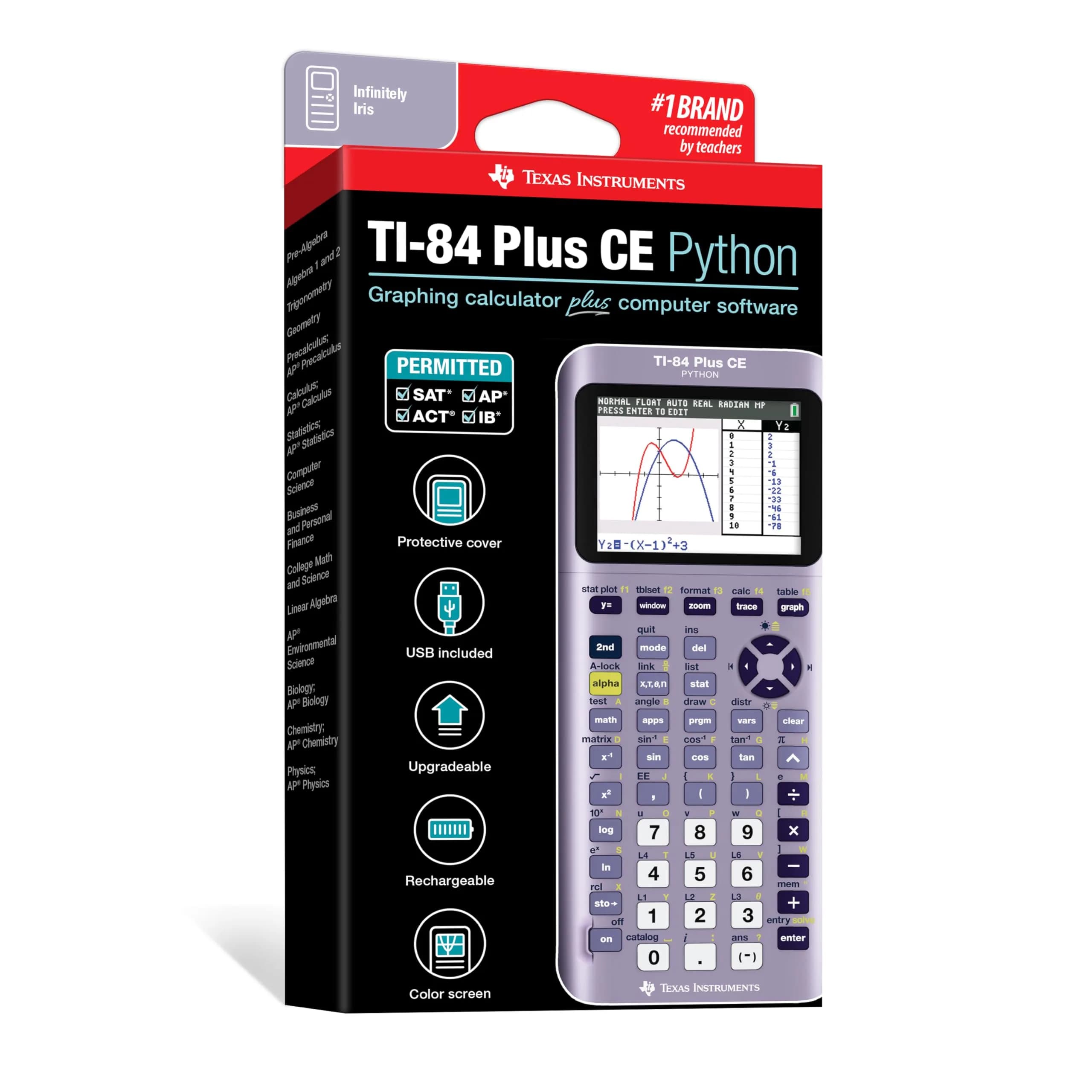 Texas Instruments TI-84 Plus CE Python Enhanced Graphing Calculator with Software, Iris/Purple - view 6