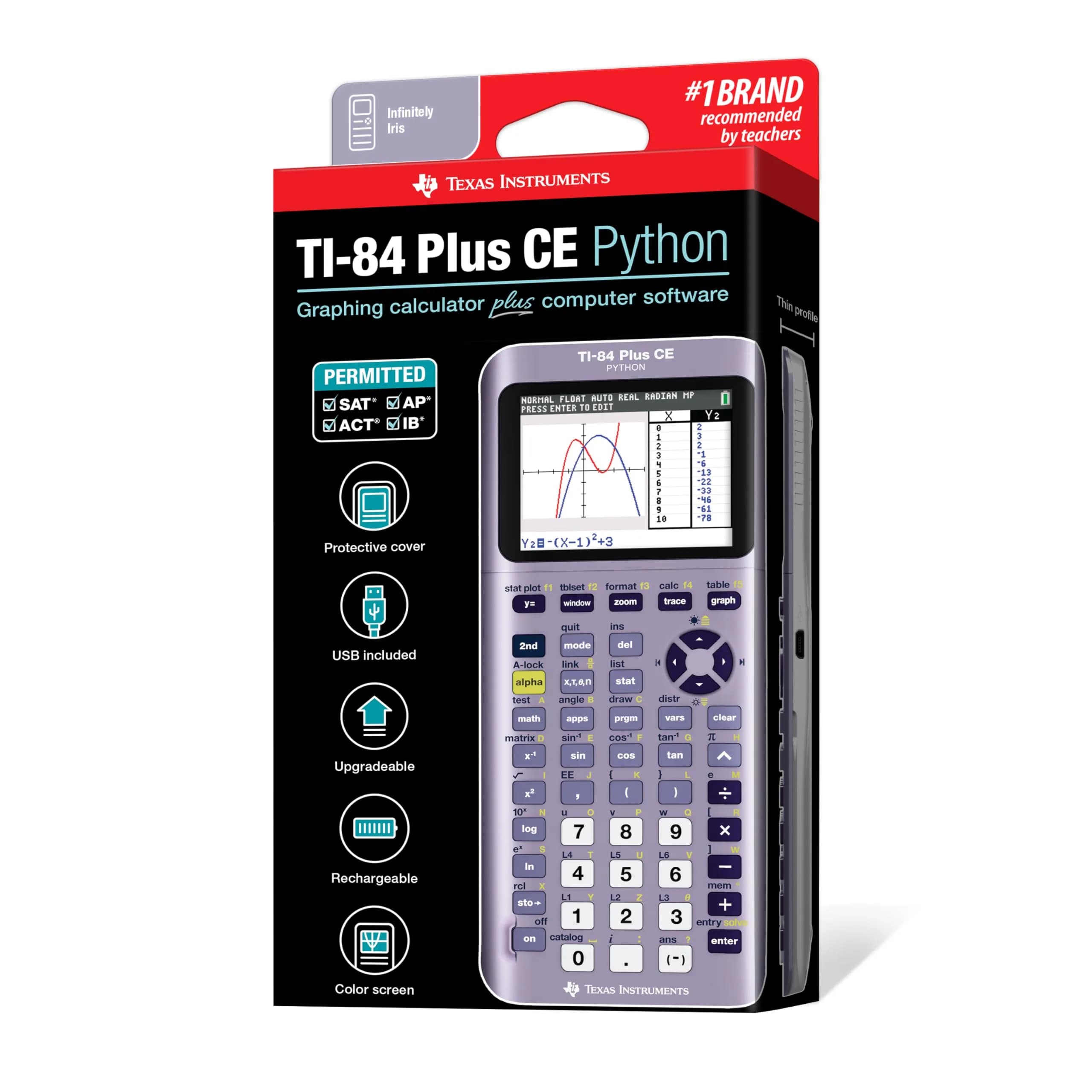 Texas Instruments TI-84 Plus CE Python Enhanced Graphing Calculator with Software, Iris/Purple - view 7