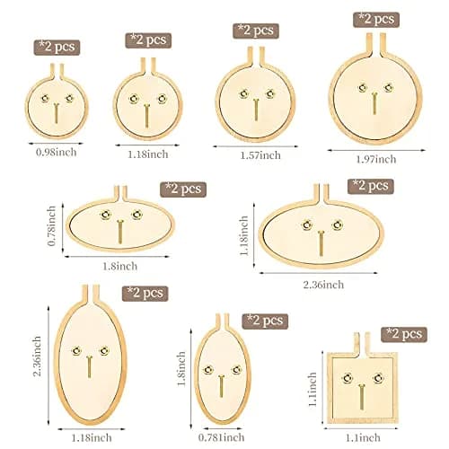 ZOCONE 18 Pack Mini Embroidery Hoops — 20mm to 60mm Round, Oval & Square Wood Hoops | DIY Jewelry & Craft Frames thumbnail 2