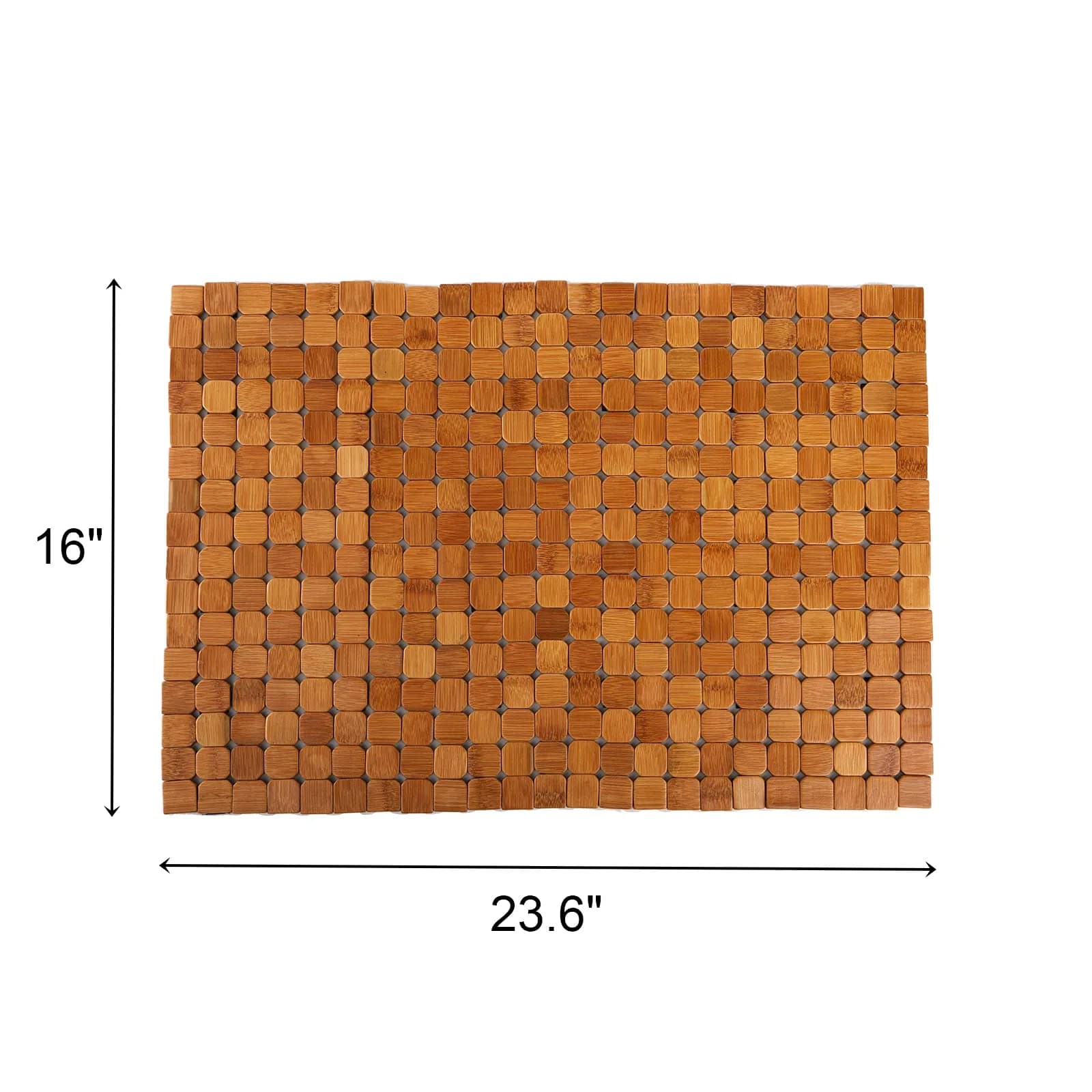 Dicunoy Bamboo Bath Mat 59.94cm x 40.64cm (23.6" L x 16" W) | Non-Slip & Quick-Dry for Bathrooms - view 4