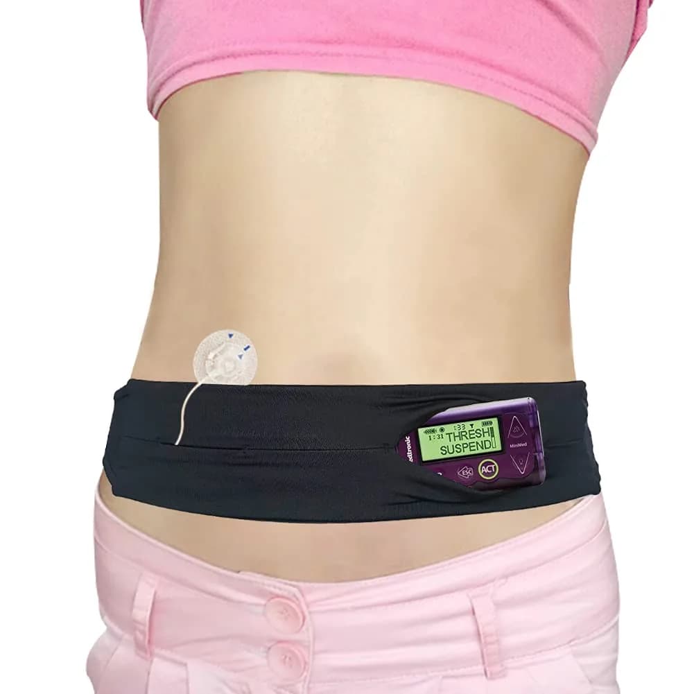 Hola Health Kids Diabetic Belt, T1D Children Insulin Pump Holder, Type 1 Diabetes Adjustable Waist Band Medical Devices Accessories for EpiPens, Girls, Boys (Waist 20-30 inches) - main product image