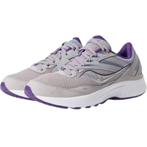 Saucony Women's Cohesion 15 Running Shoe Smoke/Grape POP 8.5 | Cushioned, Breathable & Vegan thumbnail 3
