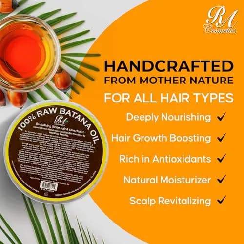 RA COSMETICS Batana Hair Oil 16 oz | Natural, Unrefined, Moisturizing & Strengthening Hair Oil for All Hair Types thumbnail 3