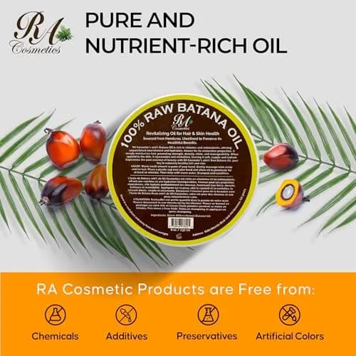 RA COSMETICS Unrefined Batana Hair Oil 8 oz | Natural Growth & Repair for Damaged Hair thumbnail 6