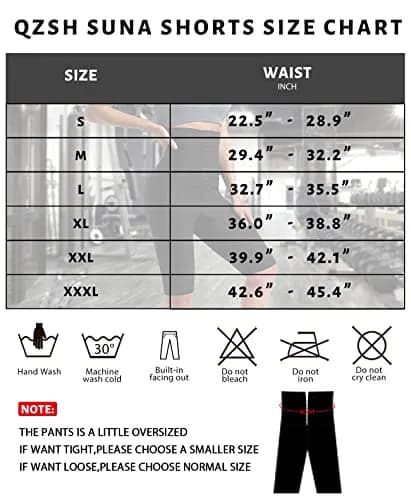 QZSH Women's Sauna Pants with Hip Lift Design - Blue Lining Small | Sweat Trapping Leggings thumbnail 6
