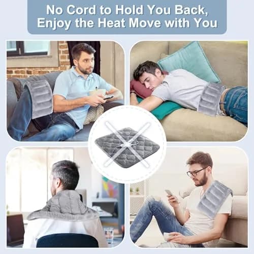 SUZZIPAD Microwave Heating Pad 7"X16" Gray | Moist Heat for Muscle Fatigue & Soreness thumbnail 6