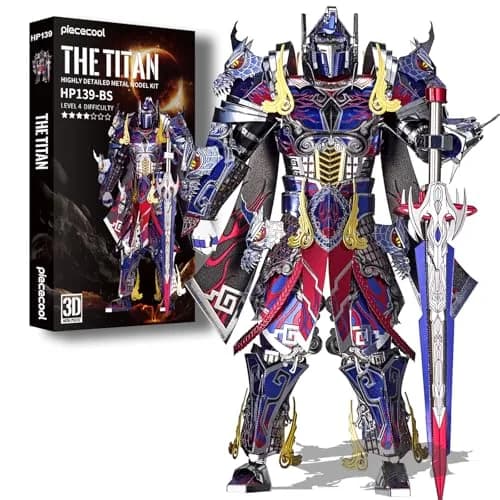 Piececool The Titan 3D Metal Puzzle Model Kit 157 Pcs | Educational STEM Building Toy — Black Knight
