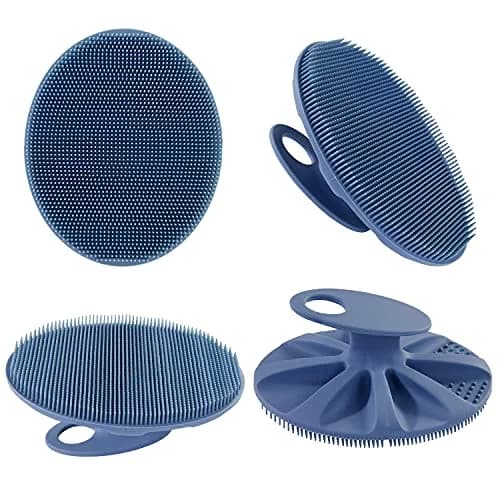 INNERNEED Silicone Body Cleansing Brush Exfoliating Scrubber, Dark Blue | Gentle Massage, Deep Clean, Hygienic Shower Scrub Brush Soft Bristles for All Skin Types, Easy to Hold thumbnail 6