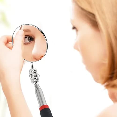 Blulu Precision Measuring Inspection Mirror 3-Piece Set | Telescoping, Rotatable, LED Light, Small Parts thumbnail 2