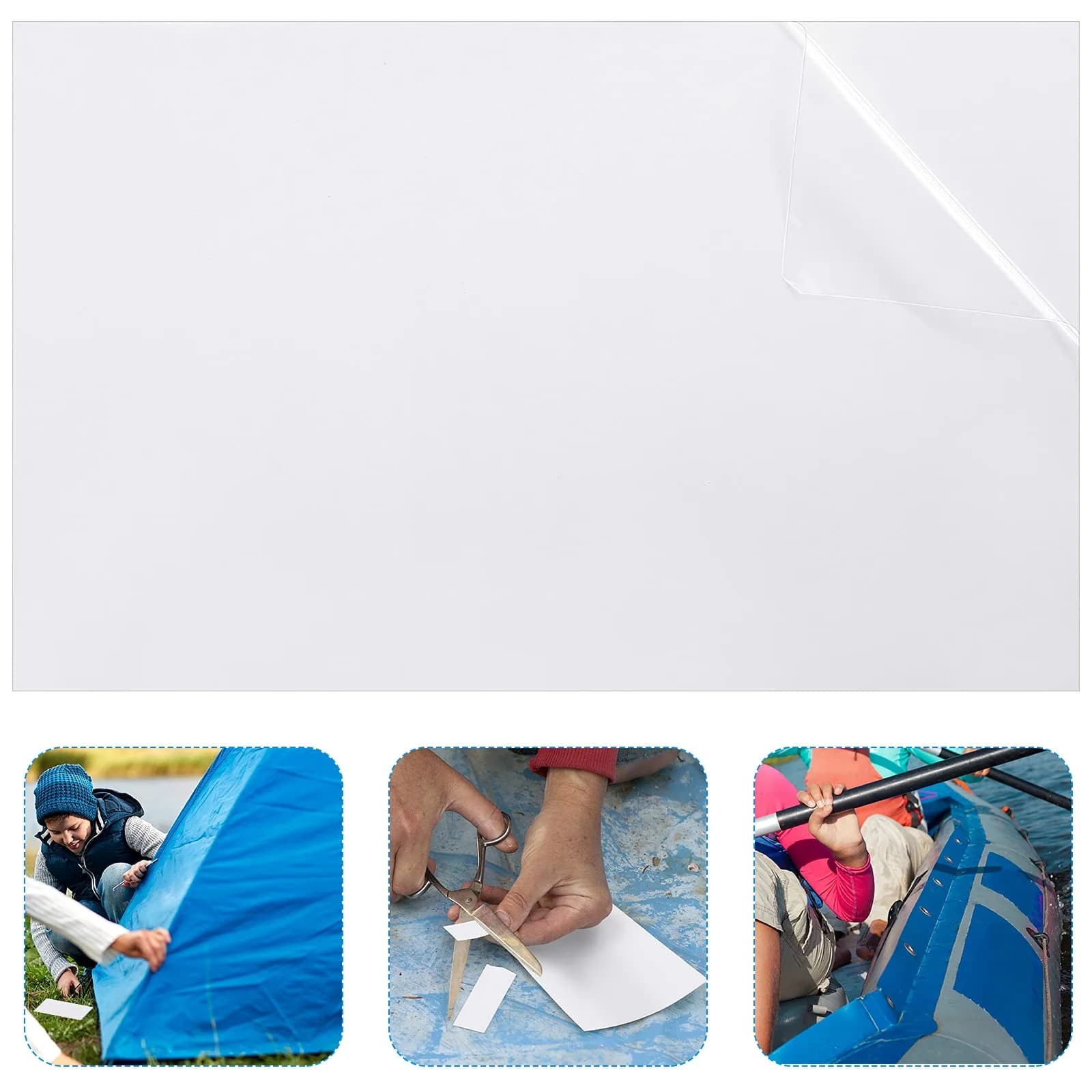 Syhood Vinyl Pool Patch 2.8 ft x 4.1 ft | Waterproof PVC Repair Kit for Pools & Inflatable Items