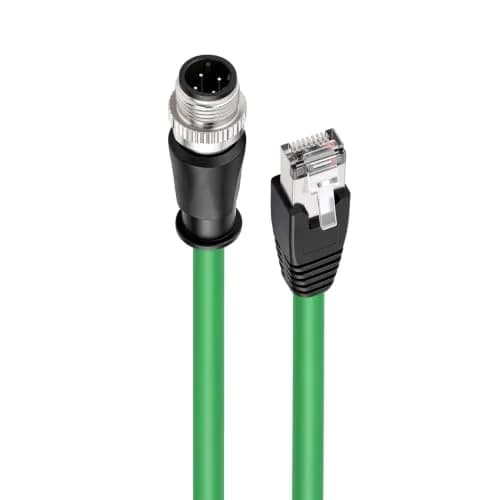 HangTon M12 4 Pin D-Coding to RJ45 Ethernet Cat5e Cable 7m (23ft) | Industrial Grade Shielded Network Cord thumbnail 5
