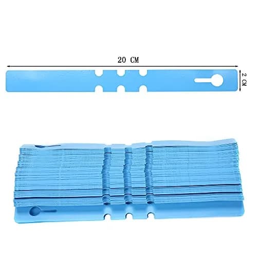 MIHEY Blue 200 Pcs Hanging Plant Tags with Marker Pen 2cm x 20cm (0.79 inch x 7.87 inch) | Durable UV-Resistant Waterproof Labels thumbnail 2