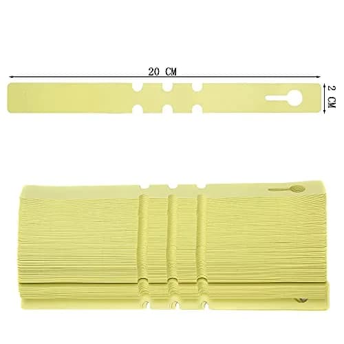 MIHEY Yellow Plastic Plant Tags with Marker Pen, 20cm (7.87 inch) - 200 Pcs | Durable & Waterproof Garden Markers thumbnail 2