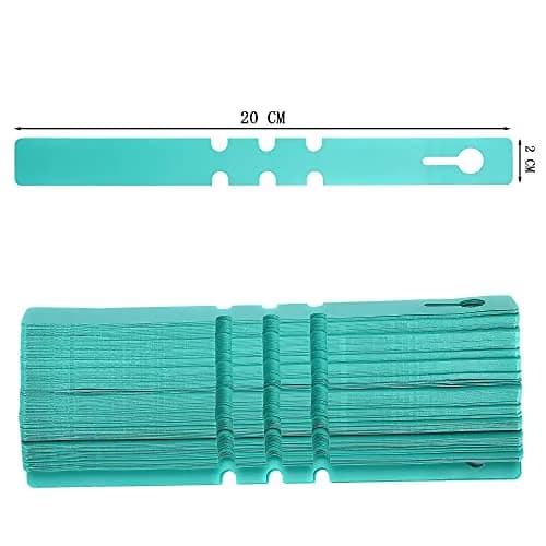 MIHEY Green Plastic Plant Tags with Marker Pen, 2cm x 20cm (0.79" x 7.87") | 200 Pcs Wrap Around Hanging Tree Labels thumbnail 2