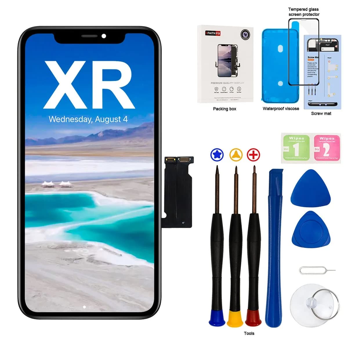 EFAITHFIX White iPhone 8 Plus Screen Replacement 13.97 cm (5.5 Inch) | High Resolution Display — for iPhone XR