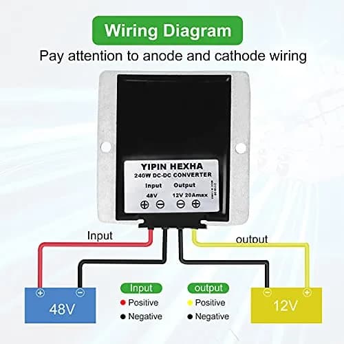 YIPIN HEXHA 36V/48V Power Converter 12V 20A Waterproof Buck Module | High Efficiency thumbnail 5