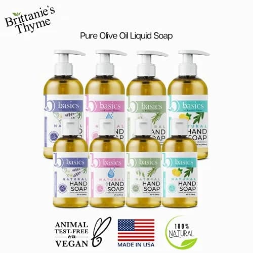 Brittanie's Thyme Natural Hand Soap, Lemon Sage, 12 fl oz | Nourishing Botanical Formula thumbnail 4