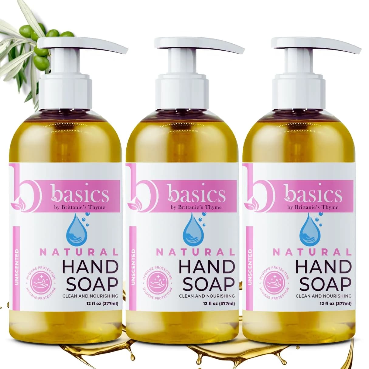 Brittanie's Thyme Natural Hand Soap, Lemon Sage, 12 fl oz | Nourishing Botanical Formula — 12 Fl Oz
