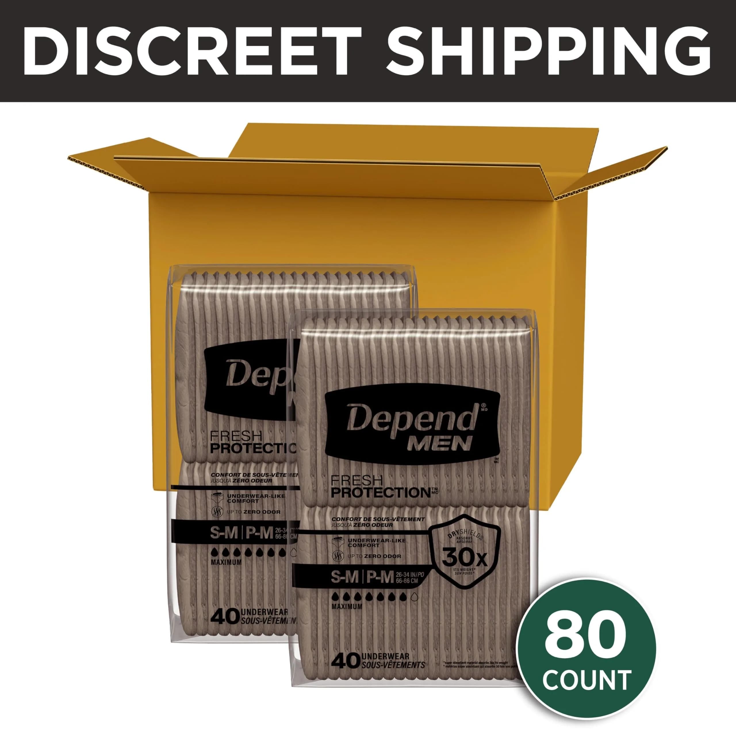 Depend Fit-Flex Incontinence Underwear for Men, Small/Medium, Maximum Absorbency, 38 Count - USA Imported Discreet Protection - view 2