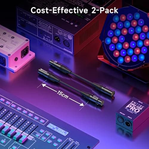 Cable Matters 2-Pack 5 Pin to 3 Pin DMX Lighting Cable, 6 Inches | Convert DMX & XLR Connectors thumbnail 7