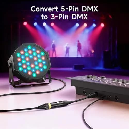 Cable Matters 2-Pack 5 Pin to 3 Pin DMX Lighting Cable, 6 Inches | Convert DMX & XLR Connectors thumbnail 3