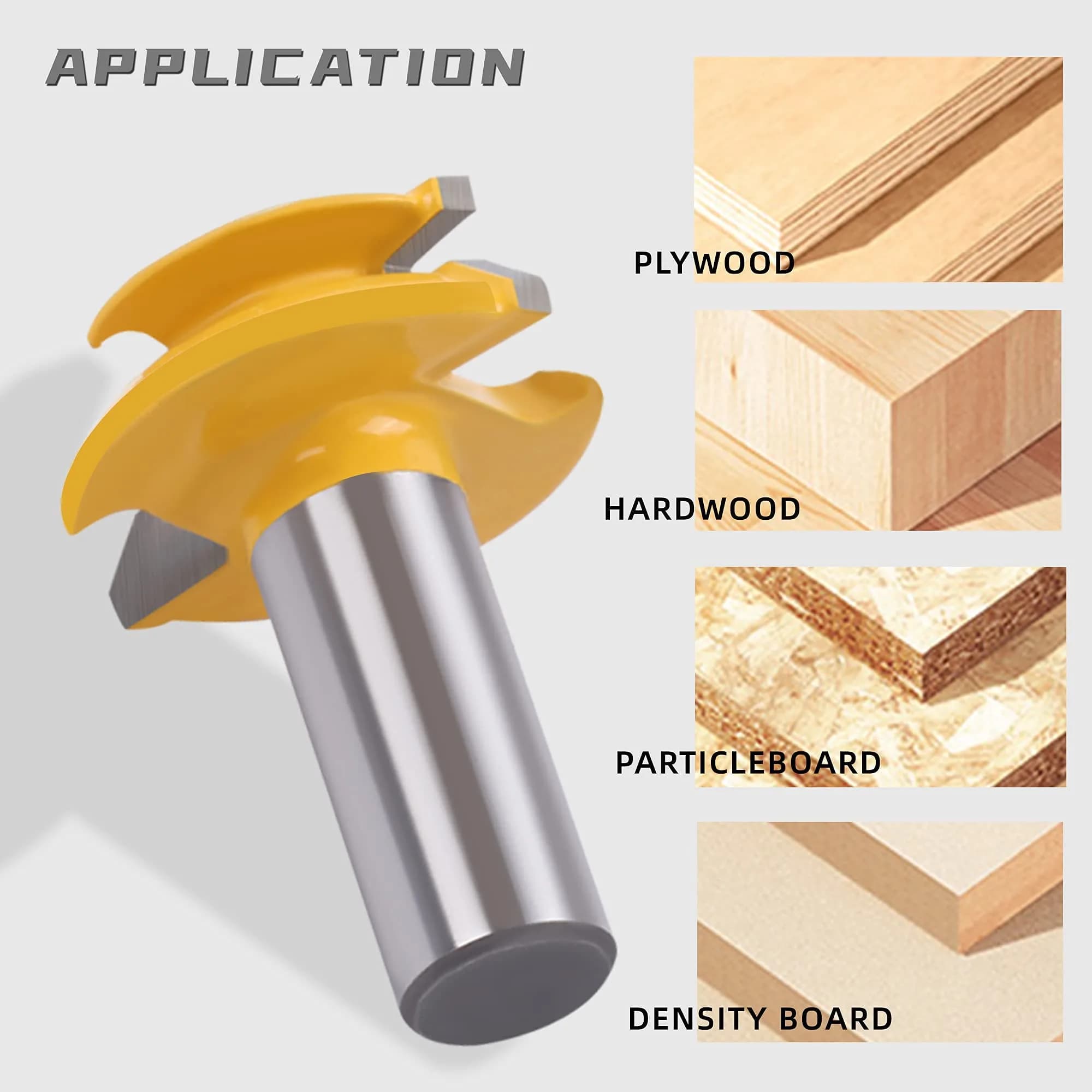 Newdeli 45 Degree Lock Miter Router Bit 1/2" Shank, 1/2" Stock | Connects Boards at 90 Degrees for Woodworking - view 5