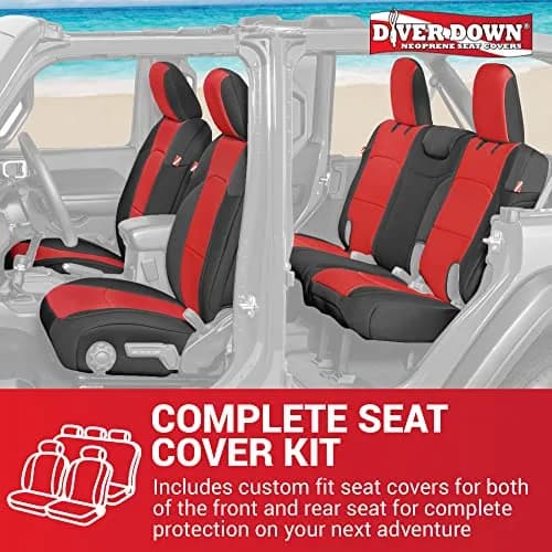 Diver Down Neoprene Seat Cover Set - Fits Jeep JL Unlimited 4-Door 2018-2026 | Custom Fit & Soft Cushion Feel thumbnail 6