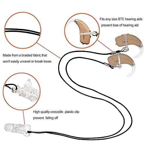 Anico BTE Hearing Aid Clip with Silicone Loops & Carry Case | Secure Anti-Lost Lanyard for Adults & Kids thumbnail 2